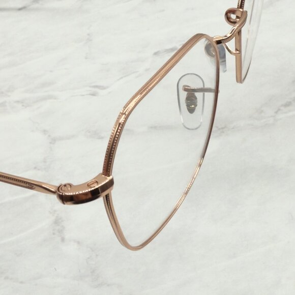 Ray Ban Eyeglasses Frames RB3694V 3094 Rose Gold Hexagonal RX 53-20-140 w/ Case - Picture 13 of 15